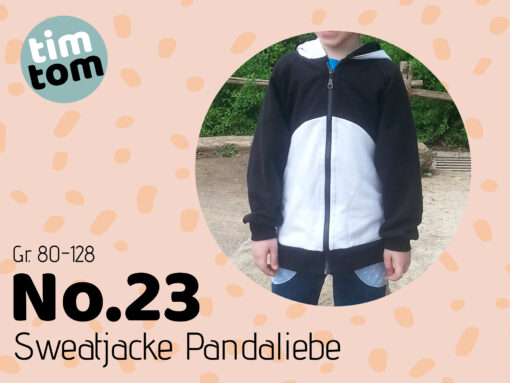 Designbeispiel zum Ebook timtomNo23 Sweatjacke Pandaliebe