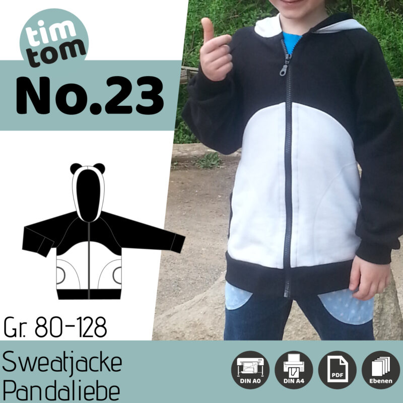 timtom No.23 Sweatjacke Gr. 80-128 (Pandaliebe) [Digital]