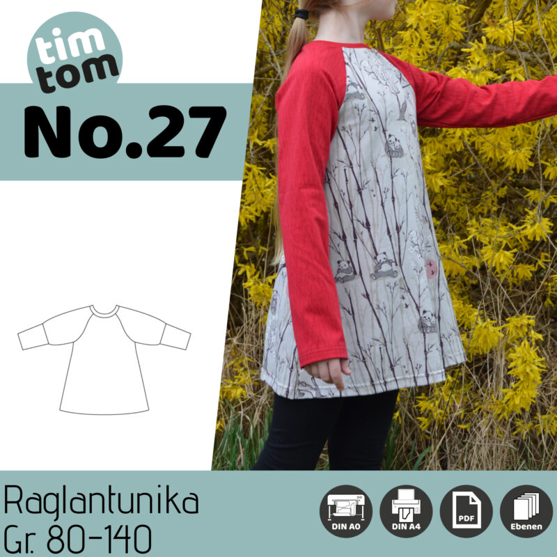 timtom No.27 Raglantunika mit vorne-wie-hinten-Ausschnitt Gr. 80-140 (Anna) [Digital]