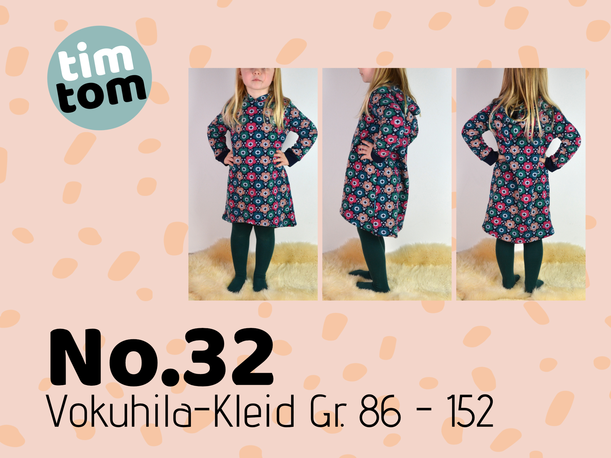 Designbeispiel zum Ebook timtom No.32 Sweatkleid mit Vokuhila-Saum