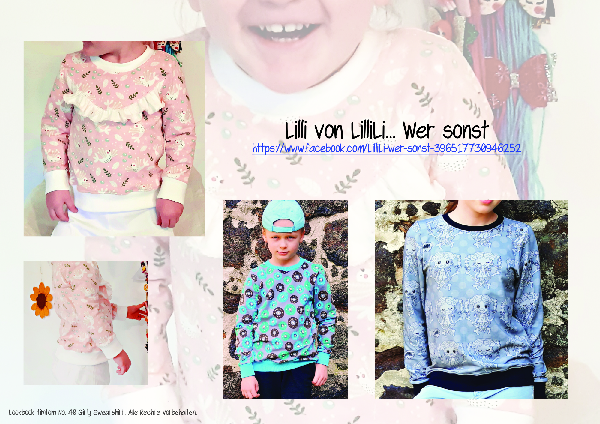 Designbeispiele zum Girly Sweatshirt timtom No.40, genäht von Lilli von LilliLi... wer sonst
